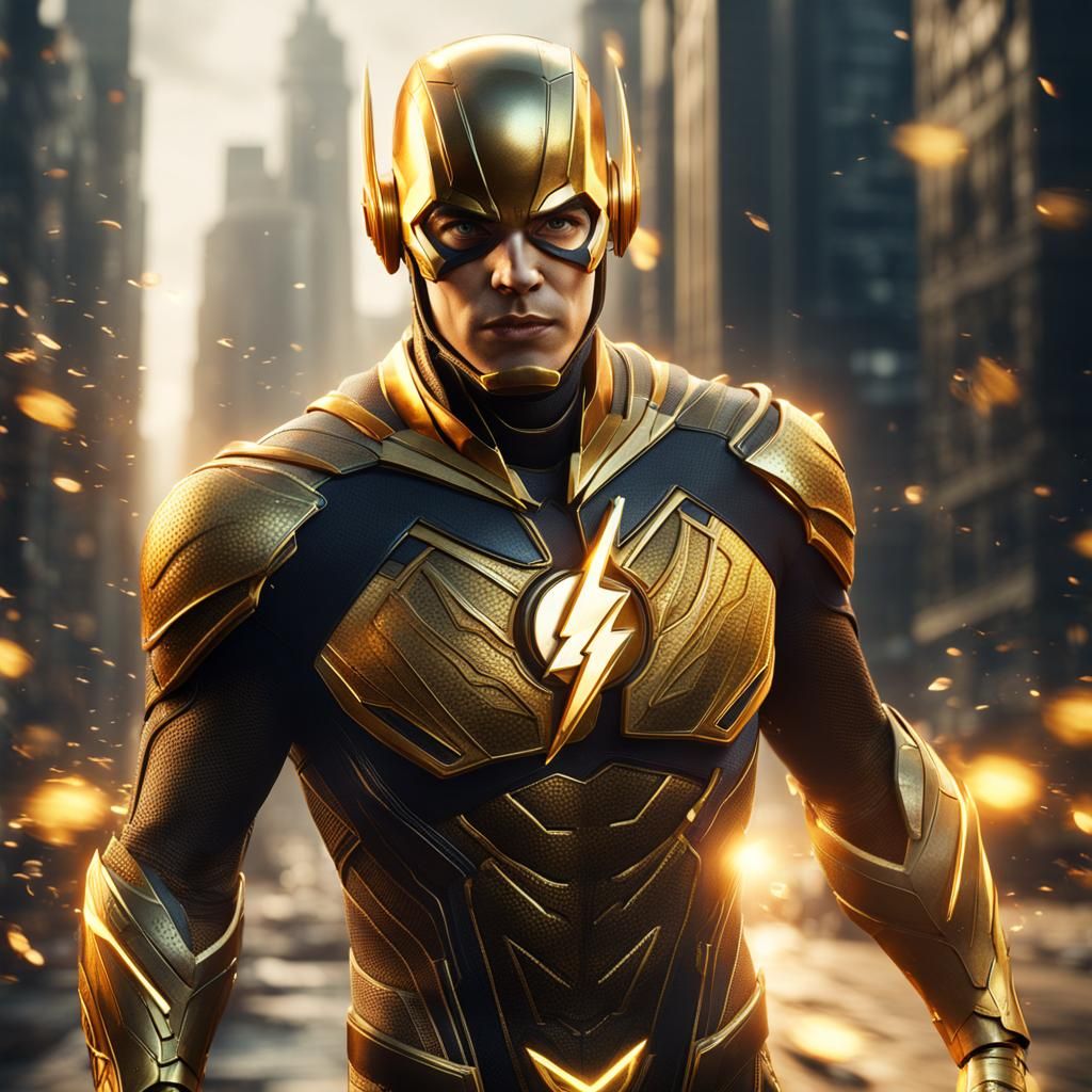 Golden Flash: Detailed Matte Painting in Fantasy Style