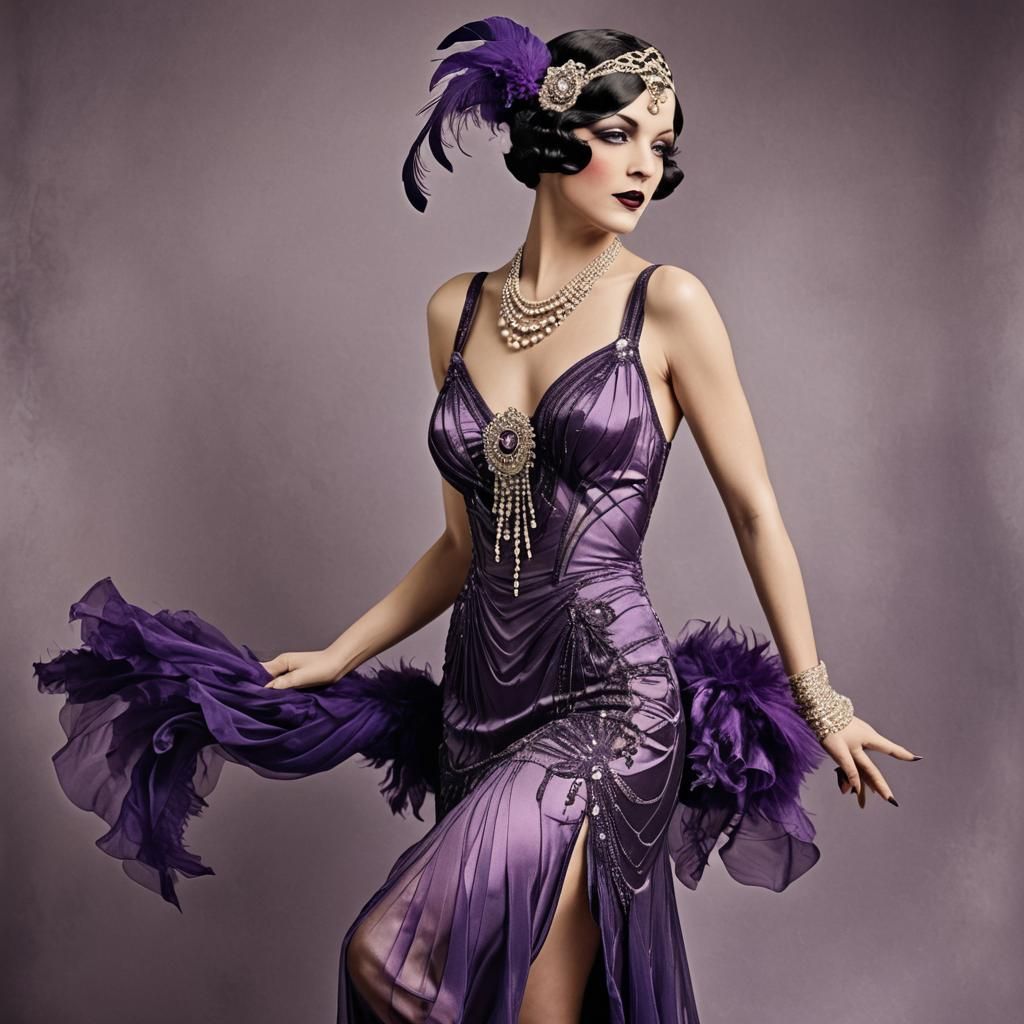 Pretty in purple in the roaring 20s