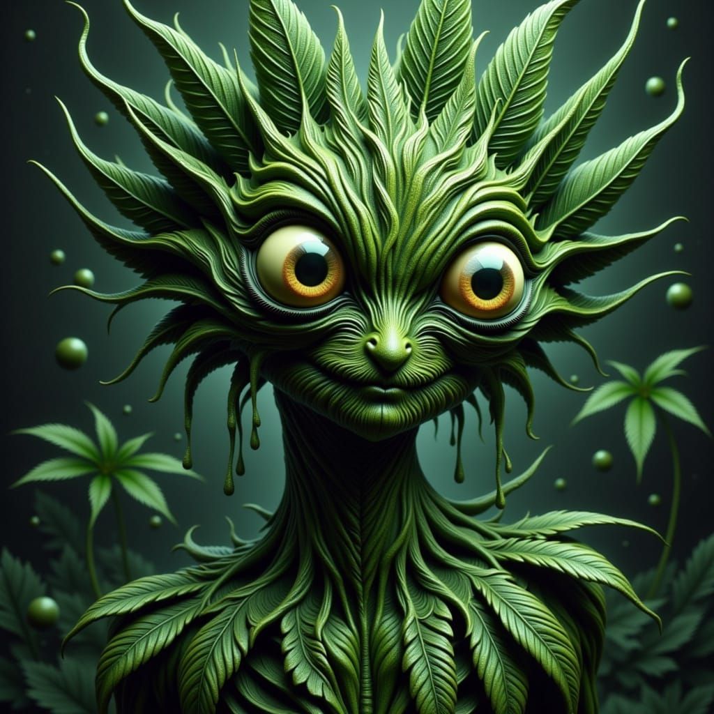 Portrait of a leafy creature