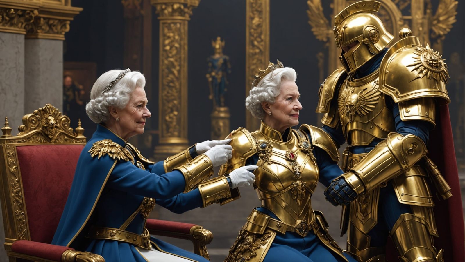 Warhammer 40k Space Marine Knighted, 3D Anime Art