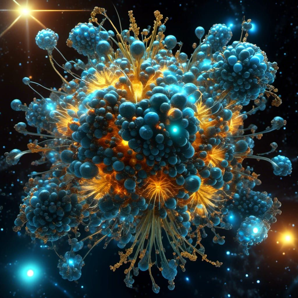 Hyperrealistic 3D Render of Quantum Alien Plants