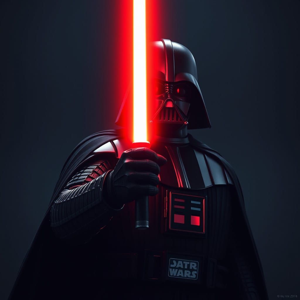 Ominous Dark Lord of the Galaxy in Cosmic Black Armor