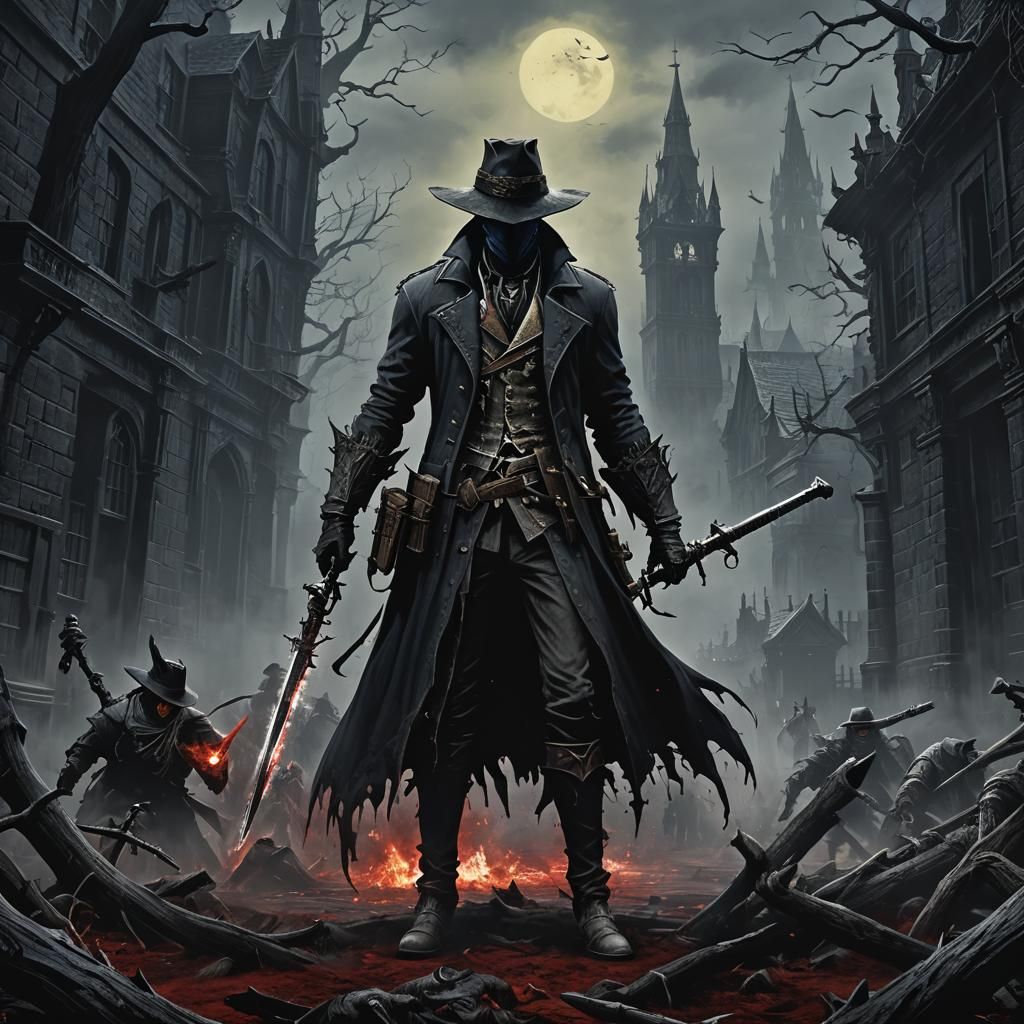 Sinister Bloodborne-Inspired Art in Gothic Style