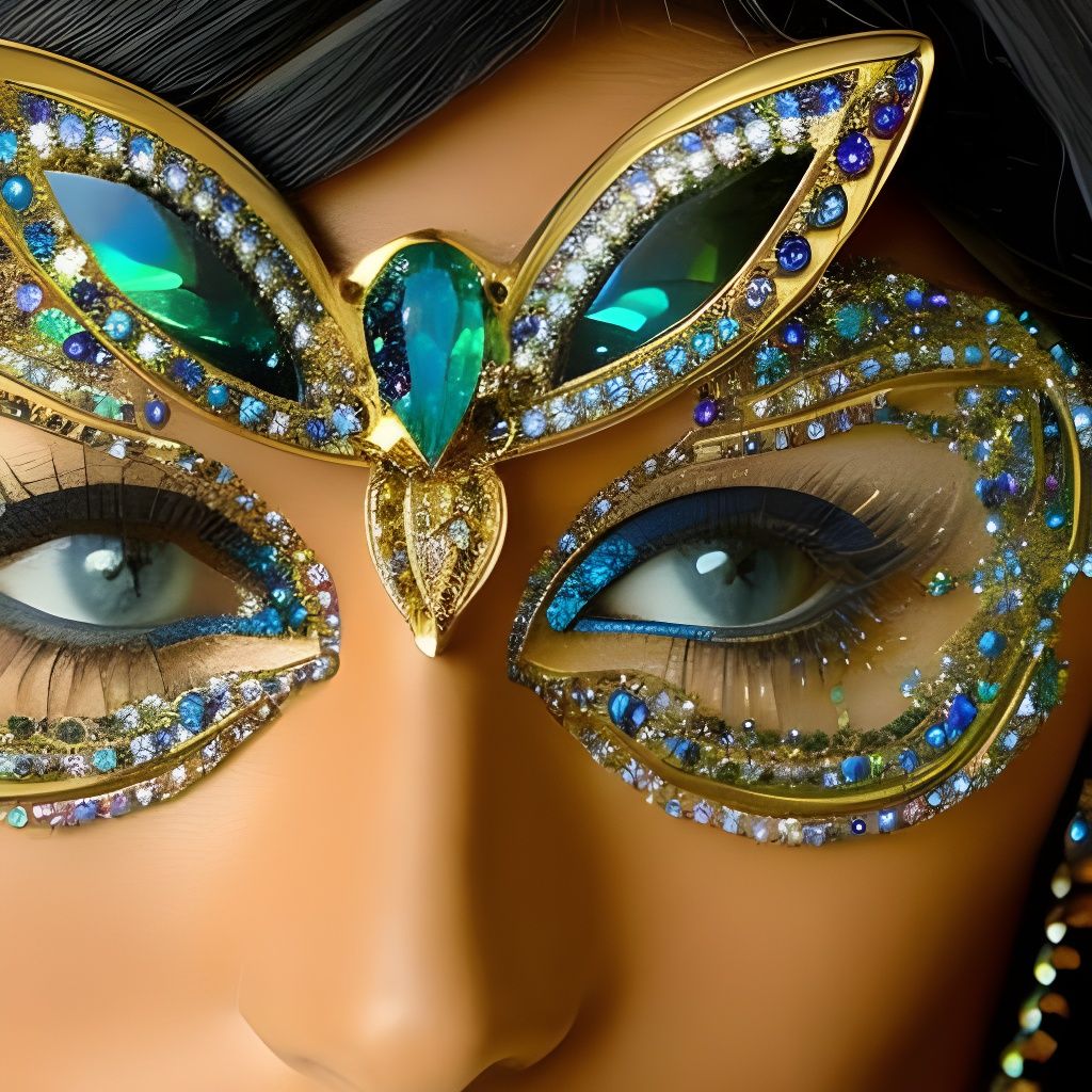 Woman in Butterfly Mask: Fantasy Portrait