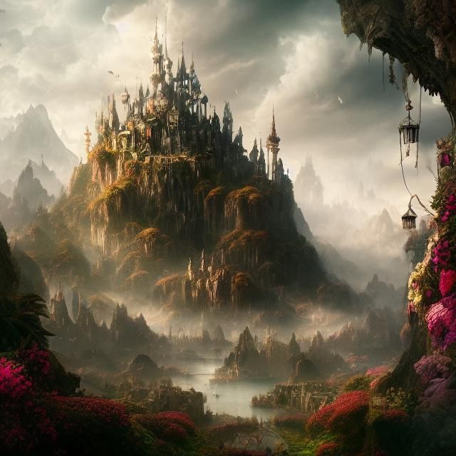 Epic Wonderland in Cinematic Digital Style