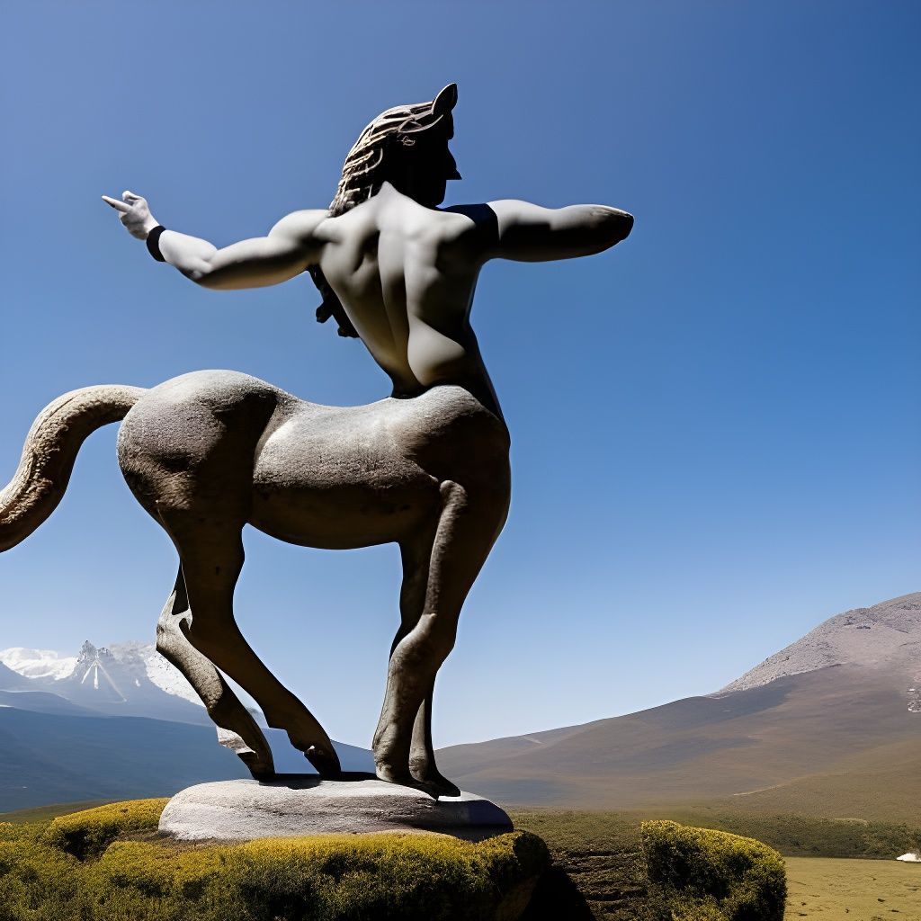 Renaissance Stone Sculpture of Chiron the Centaur