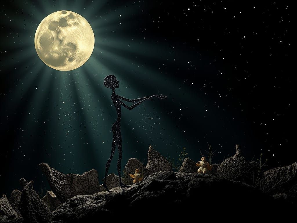 Lukas & Portia Petallic Humanoid Stick-Figures