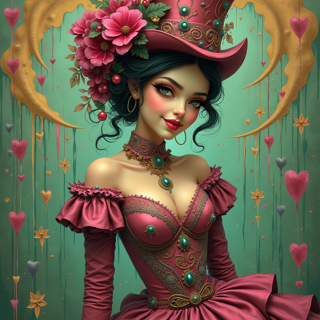 Steampunk Siren in Lavender Dreamscape