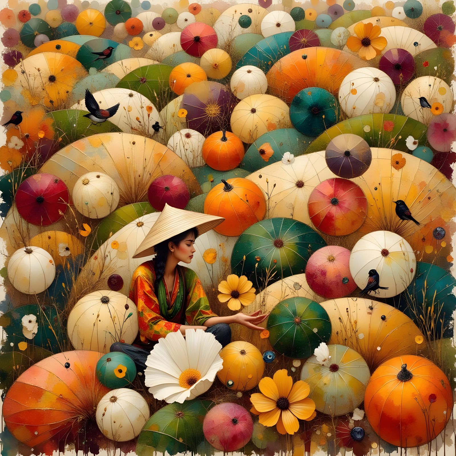 She Sat Where Seasons Collide