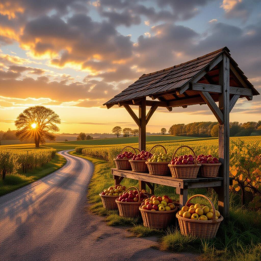 Rustic Farmstand in Baroque Style Lighting
