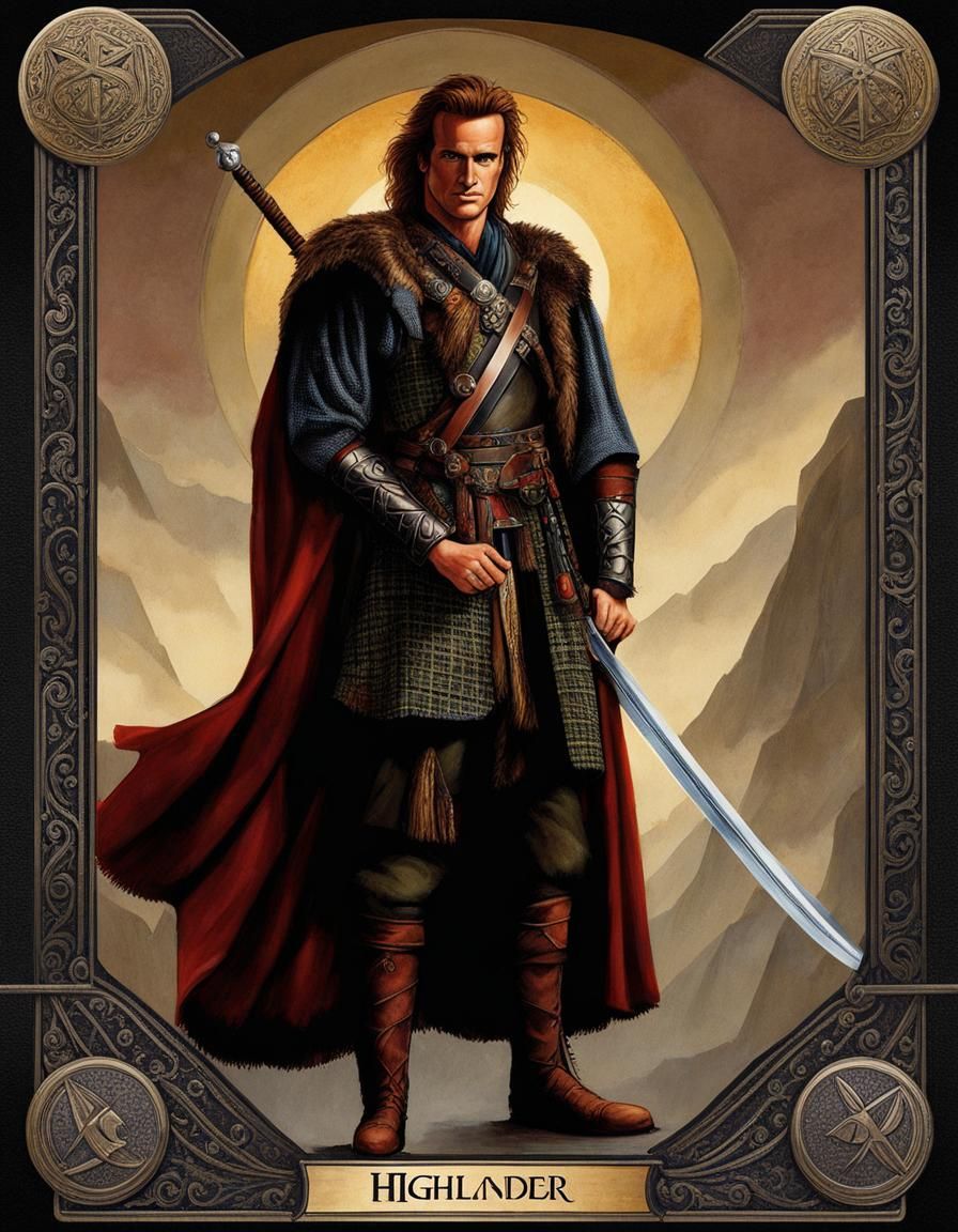 Highlander Connor MacLeod Tarot Card: Photorealistic Render