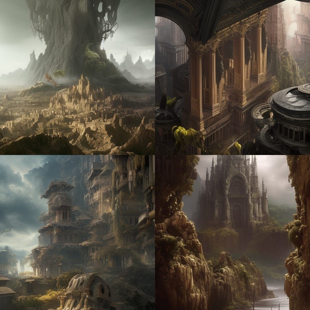 Epic Maximalist Digital Matte Painting