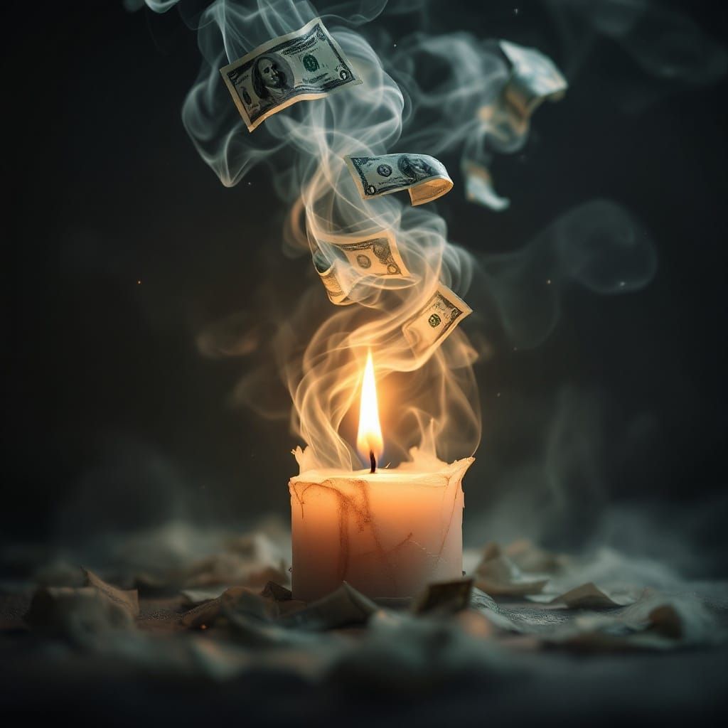 Burning money