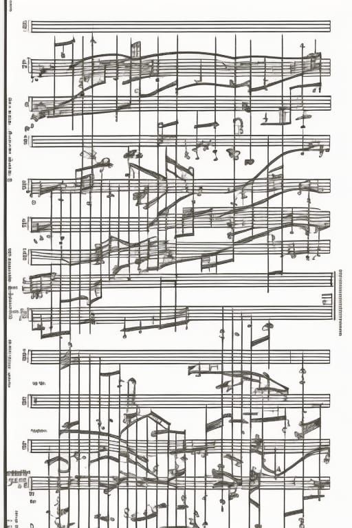 Experimental Graphic Score in Black and White