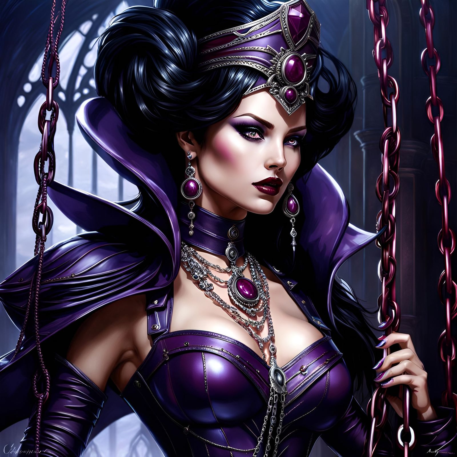 Gothic Mistress in Dark Fantasy Cover Art