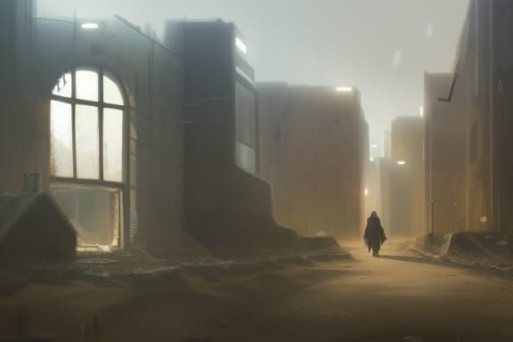 Abandoned School in Urbex Style, Dark Fantasy Art