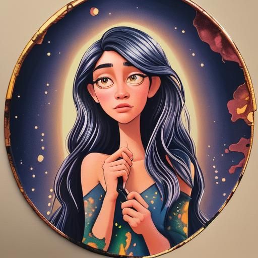 Detailed Gouache Painting Inspired by a Final Song