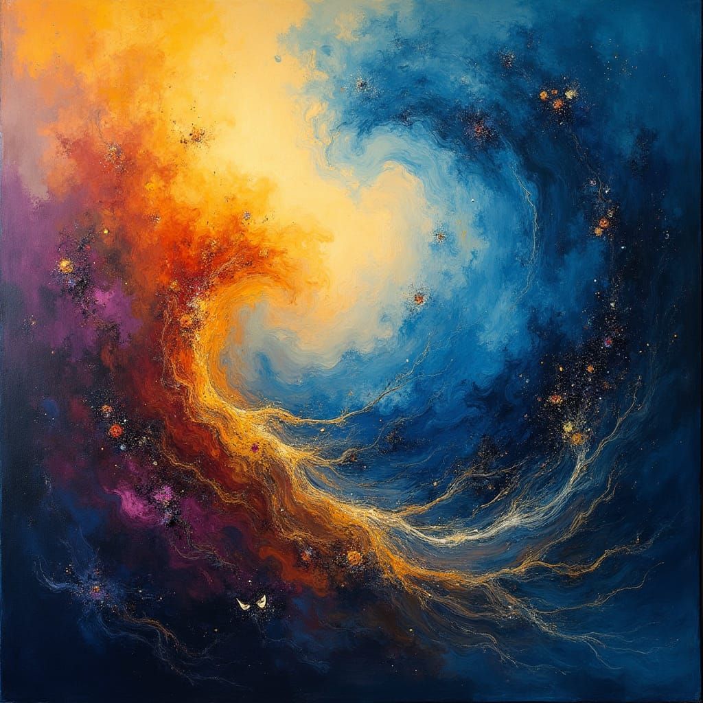 Abstract Dreamscape: A Symphony of Color and Texture