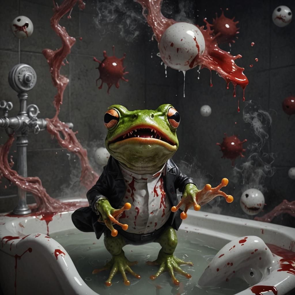 Evil Vampire Frog Bathtub: A Macabre Delight