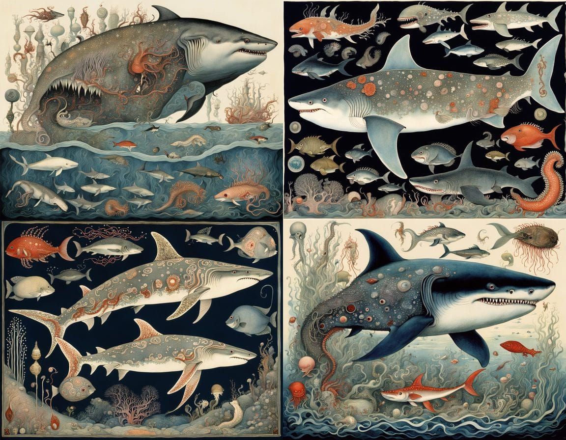 Surreal Underwater Mutant Anatomy in Deep Color