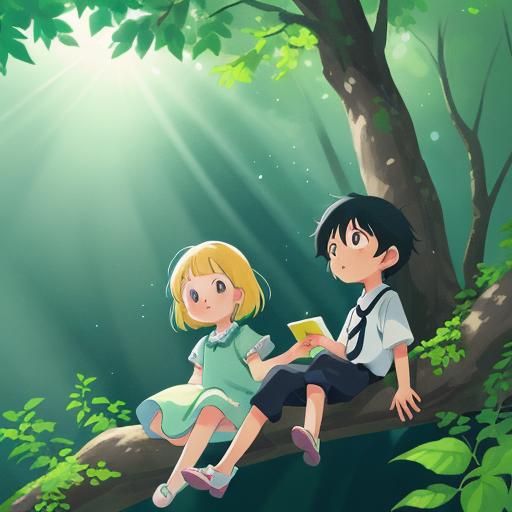 Anime Style: Jenny and Santi on a Tree