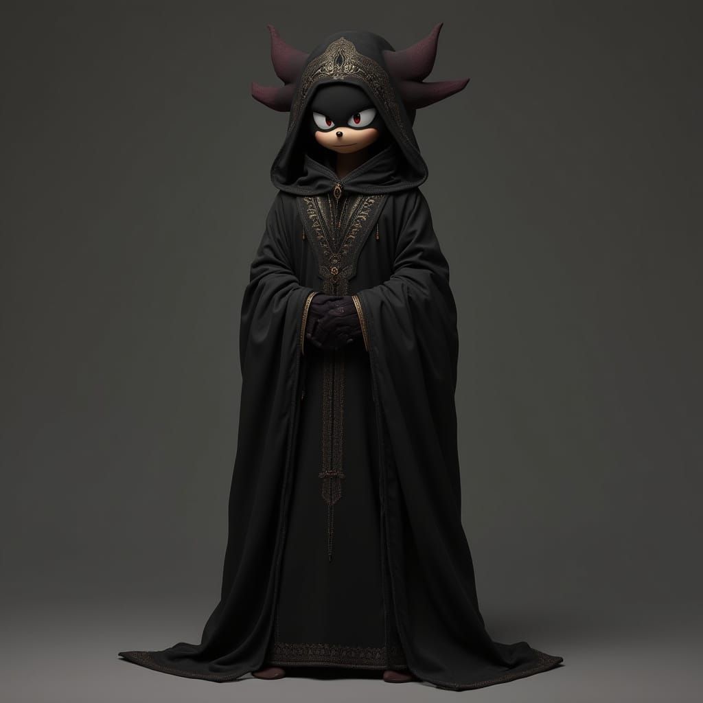 Shadow the Hedgehog in Traditional Arabic Thobe