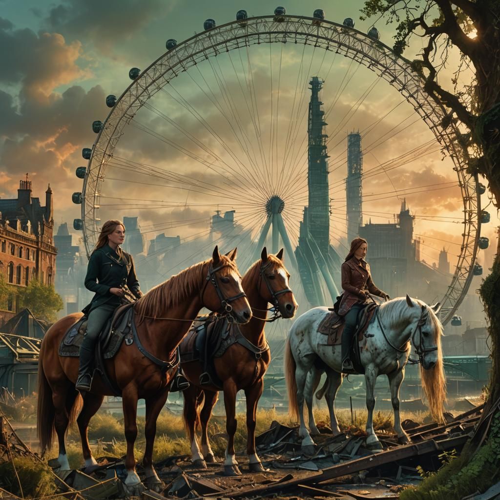 Ruined London Eye: Fantasy Concept Art