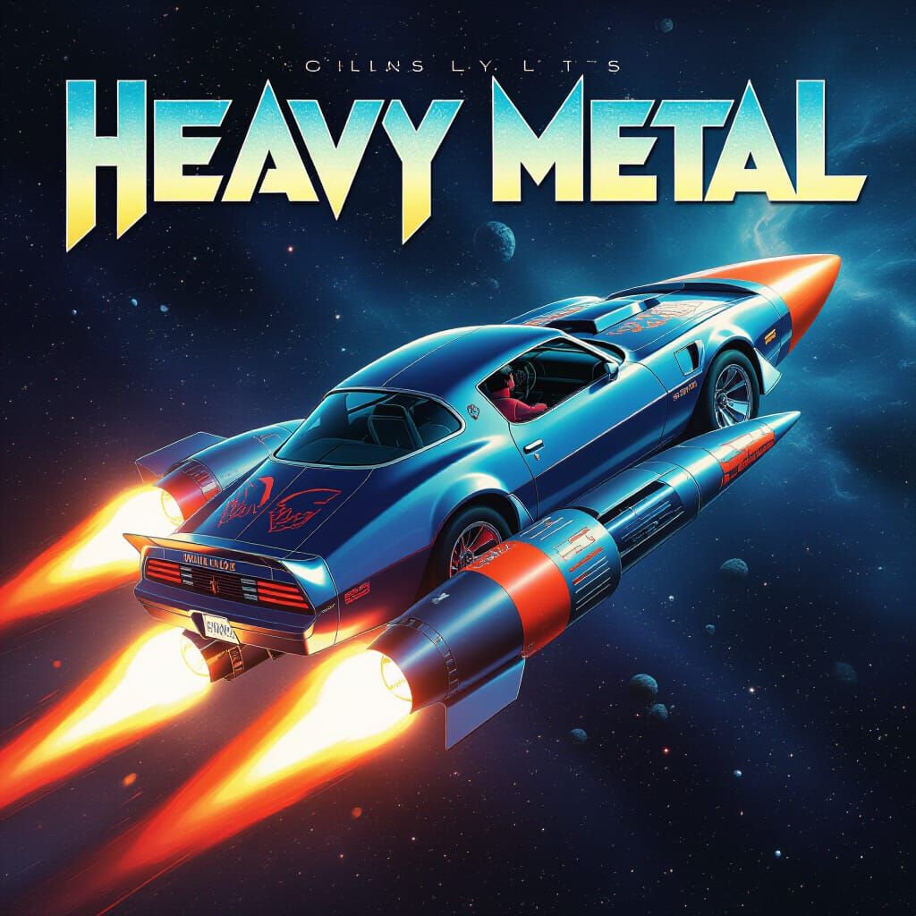 Rocket Car Soars Through Space in Heavy Metal Style
