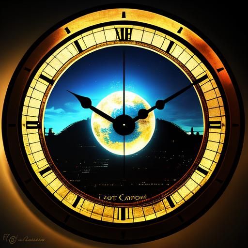 Fantasycore Clock with Soft Backlighting