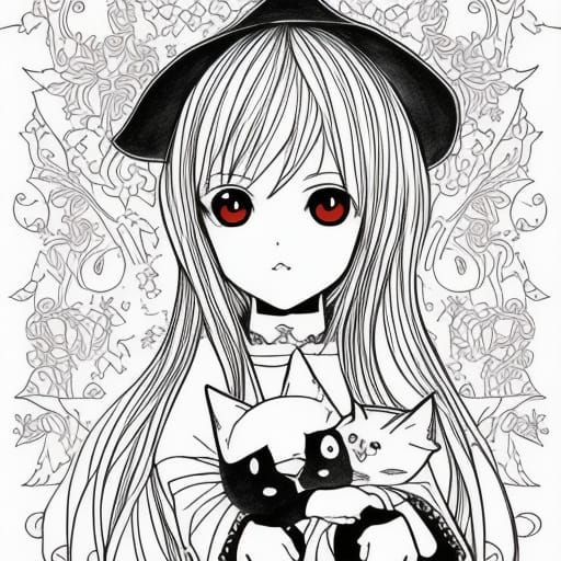 Witch Colouring Page