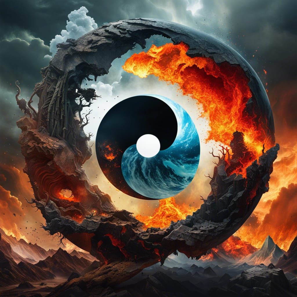 Yin and Yang of apocalyptic Fire and Ice