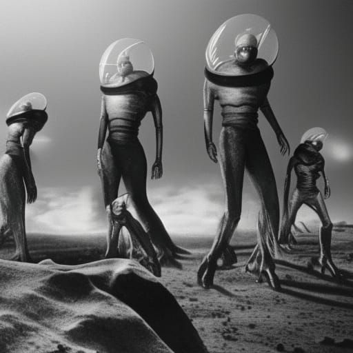 1950s Sci-Fi Film: Alien Bee People Invade Town