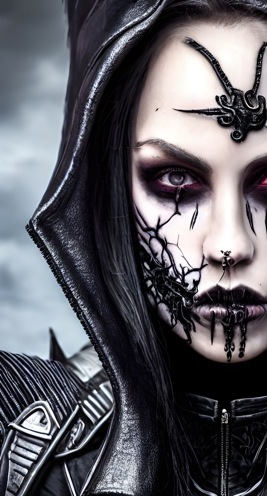 Detailed Necromancer Portrait in Cinematic Lighting