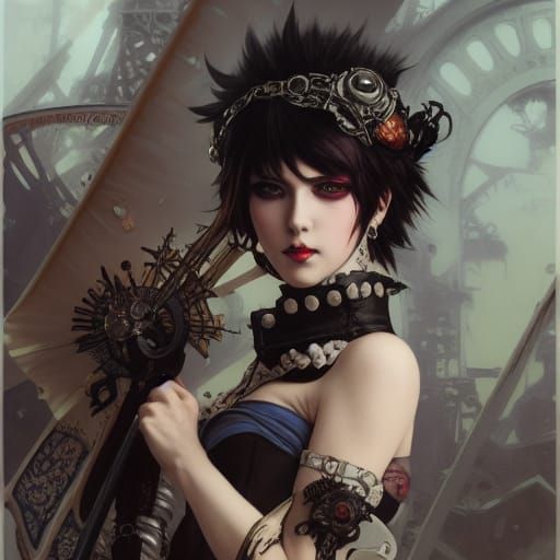 Punk Pirate Princess in Detailed Matte Painting