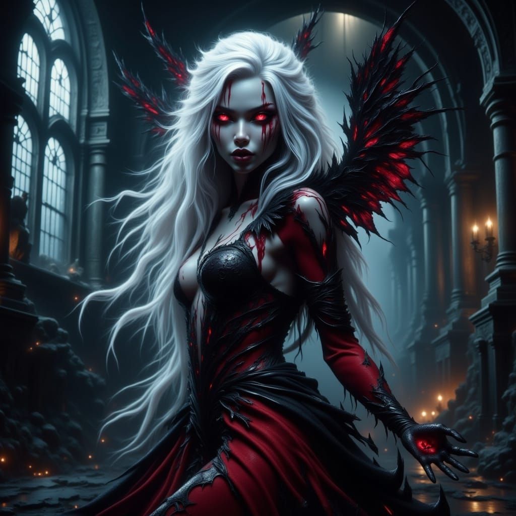 Dark Elf Woman in Lost Mega City