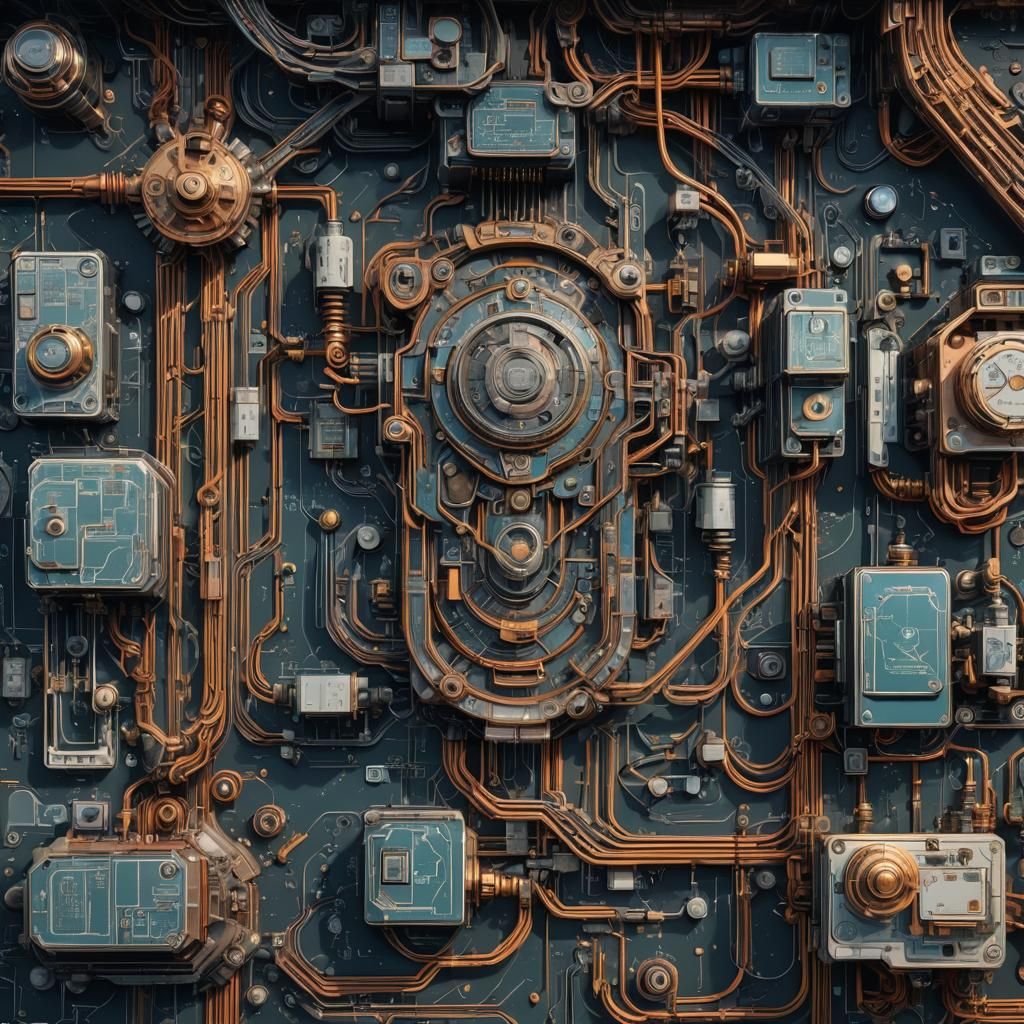 Detailed Electrical Schematic Concept Art