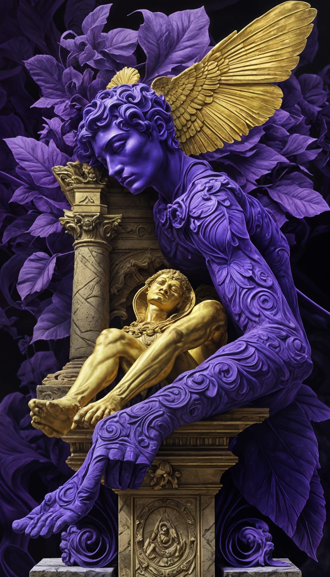 Baroque Sphinx in Surreal Dark Fantasy Style
