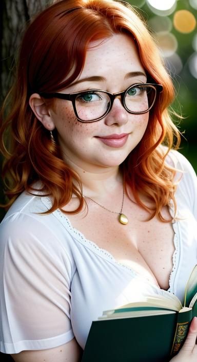 Emotional Portrait of Freckled Person with Bokeh