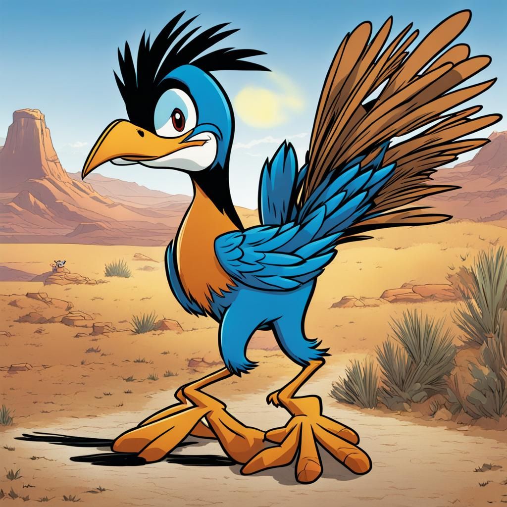 Road Runner Cartoon Character Illustration