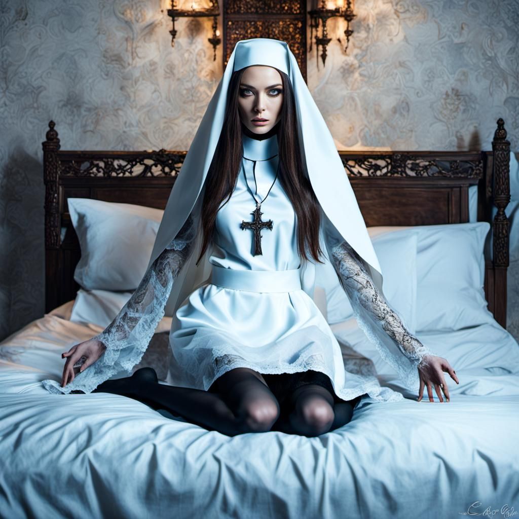 Provocative Nun: A Hyperdetailed Cinematic Portrait
