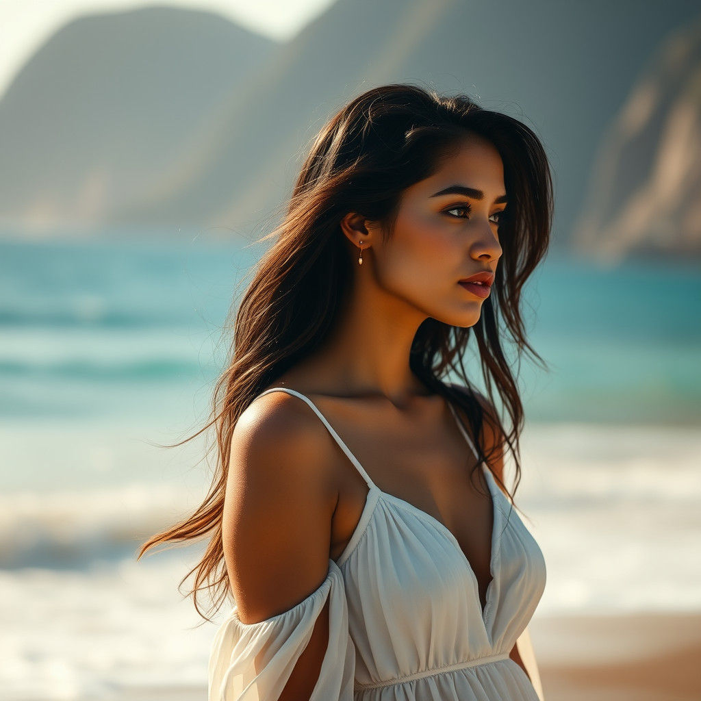 Ipanema Beach Contemplation: A Leibovitz-Inspired Portrait