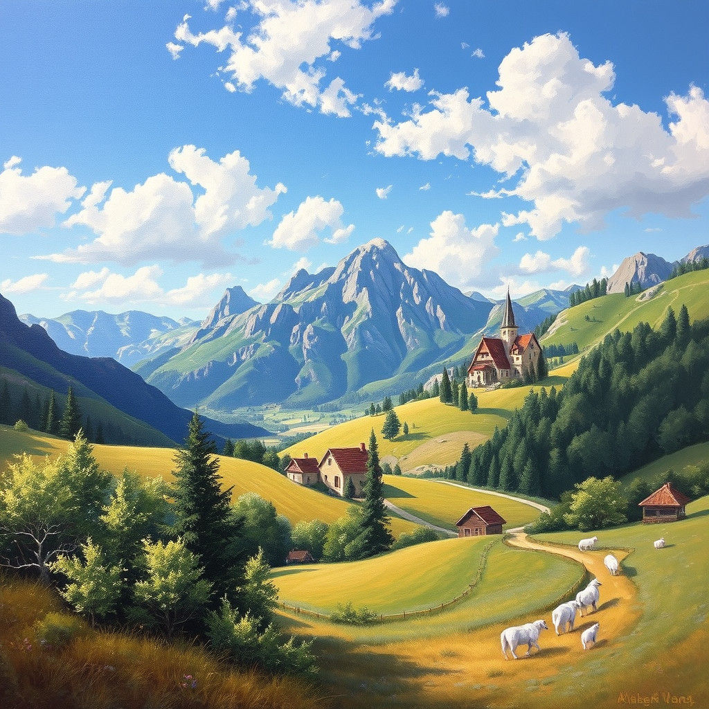 European Landscape Painting: Serene Beauty