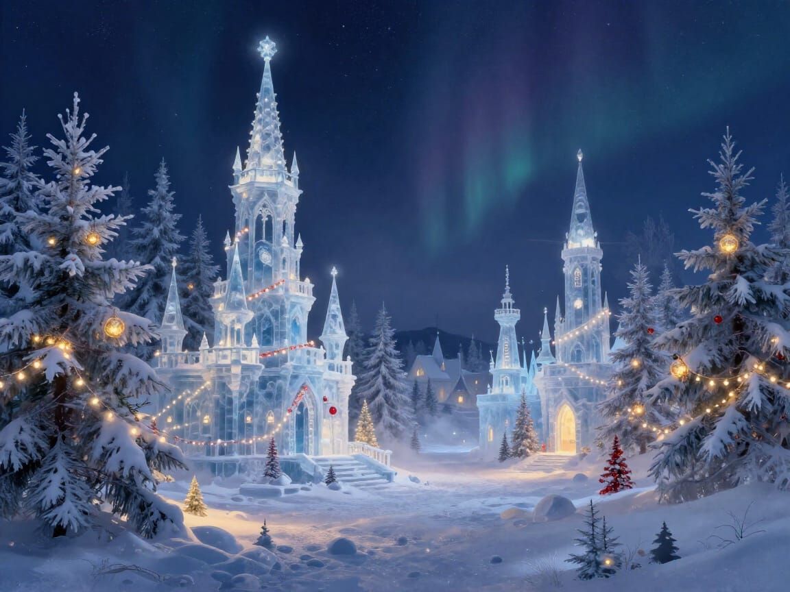 Surreal Christmas Realm of Eternal Winter Magic