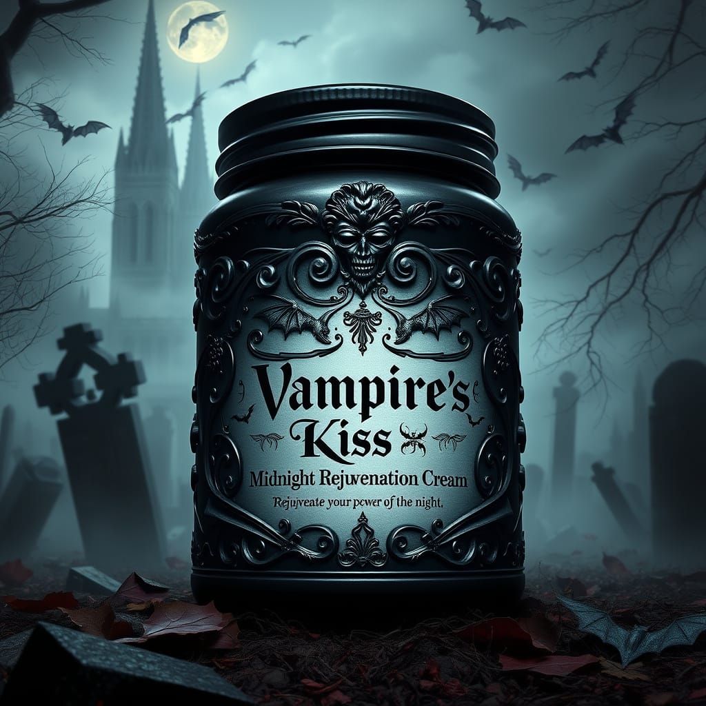 Gothic Jar with Midnight Rejuvenation Cream and Mystical Gra...