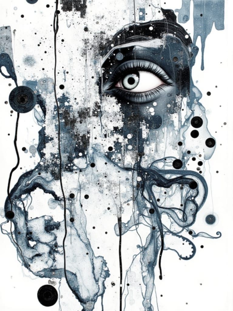 Ethereal Portrait with Impasto Texture in a Surreal Style