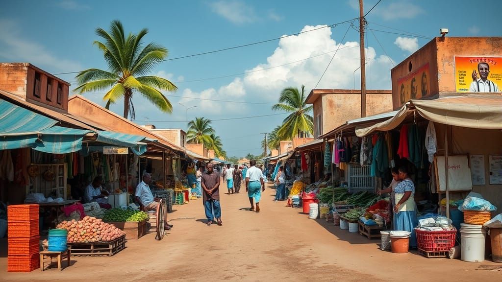 Banjul's Bustling Albert Market in The Gambia