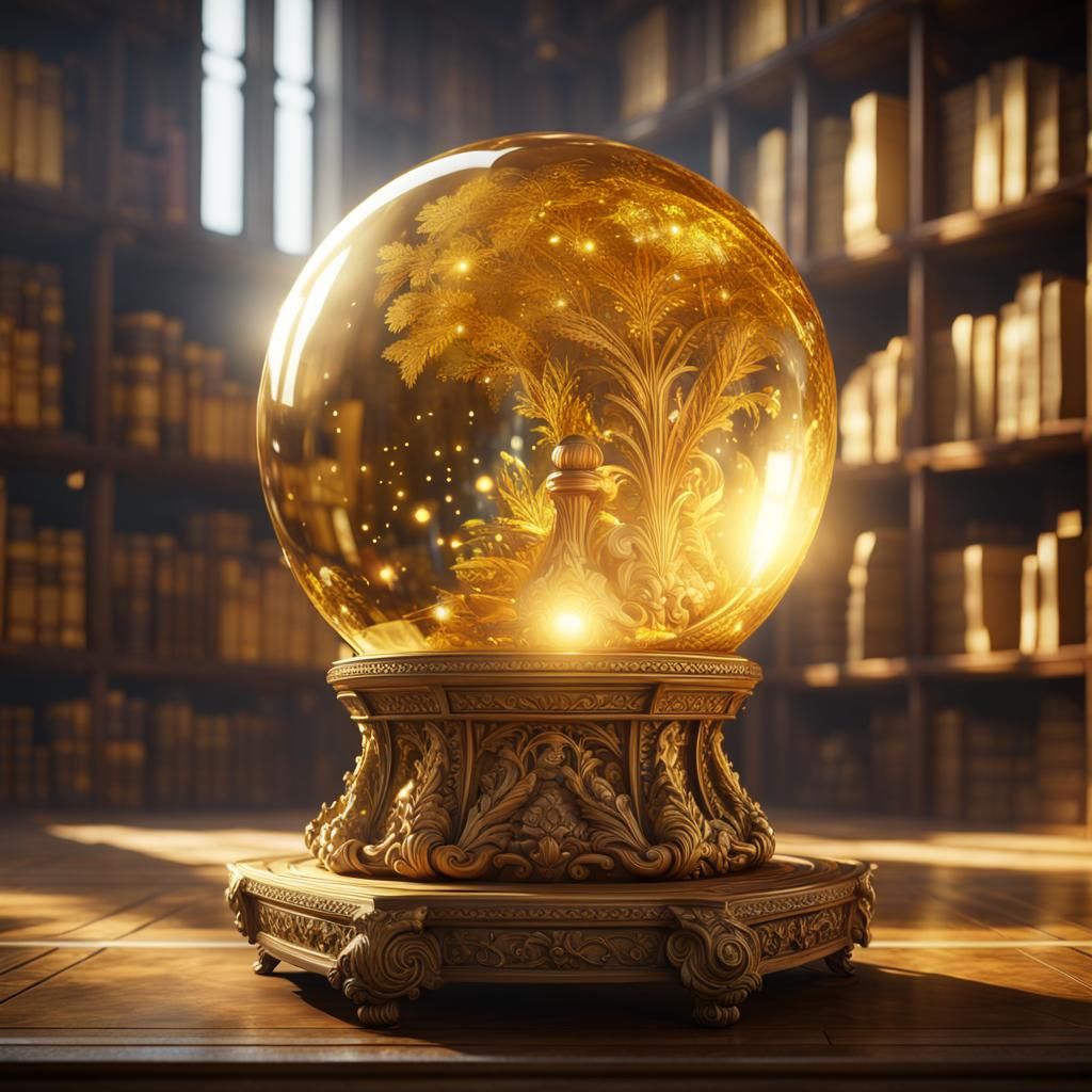 Enchanted Crystal Ball in Radiant Library: 3D Render