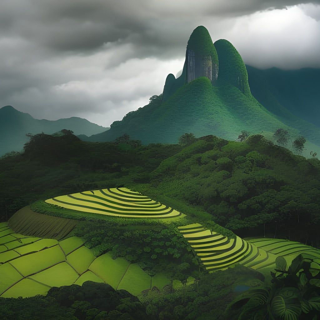 Brazilian Coffee Plantation: Hyperrealistic Tropical Landsca...
