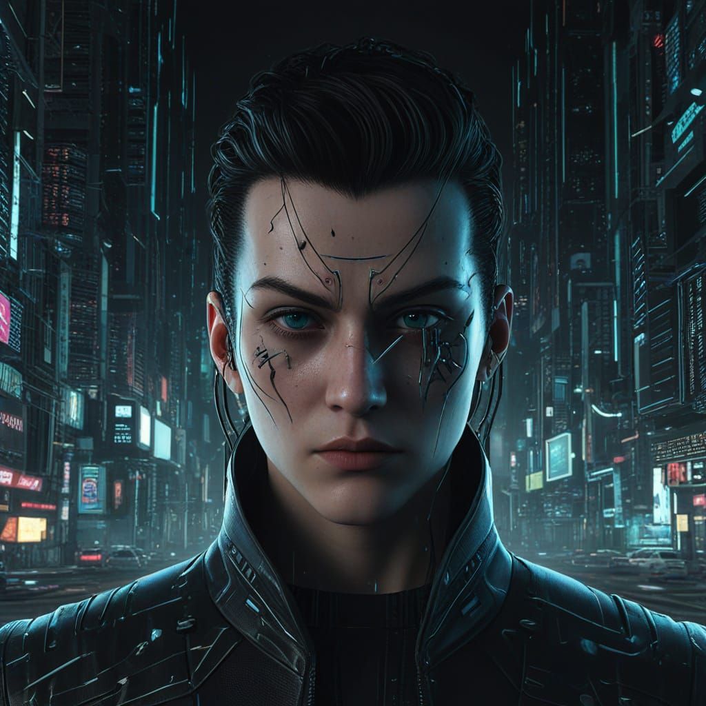 Cyberpunk Glitch in the System Simulation