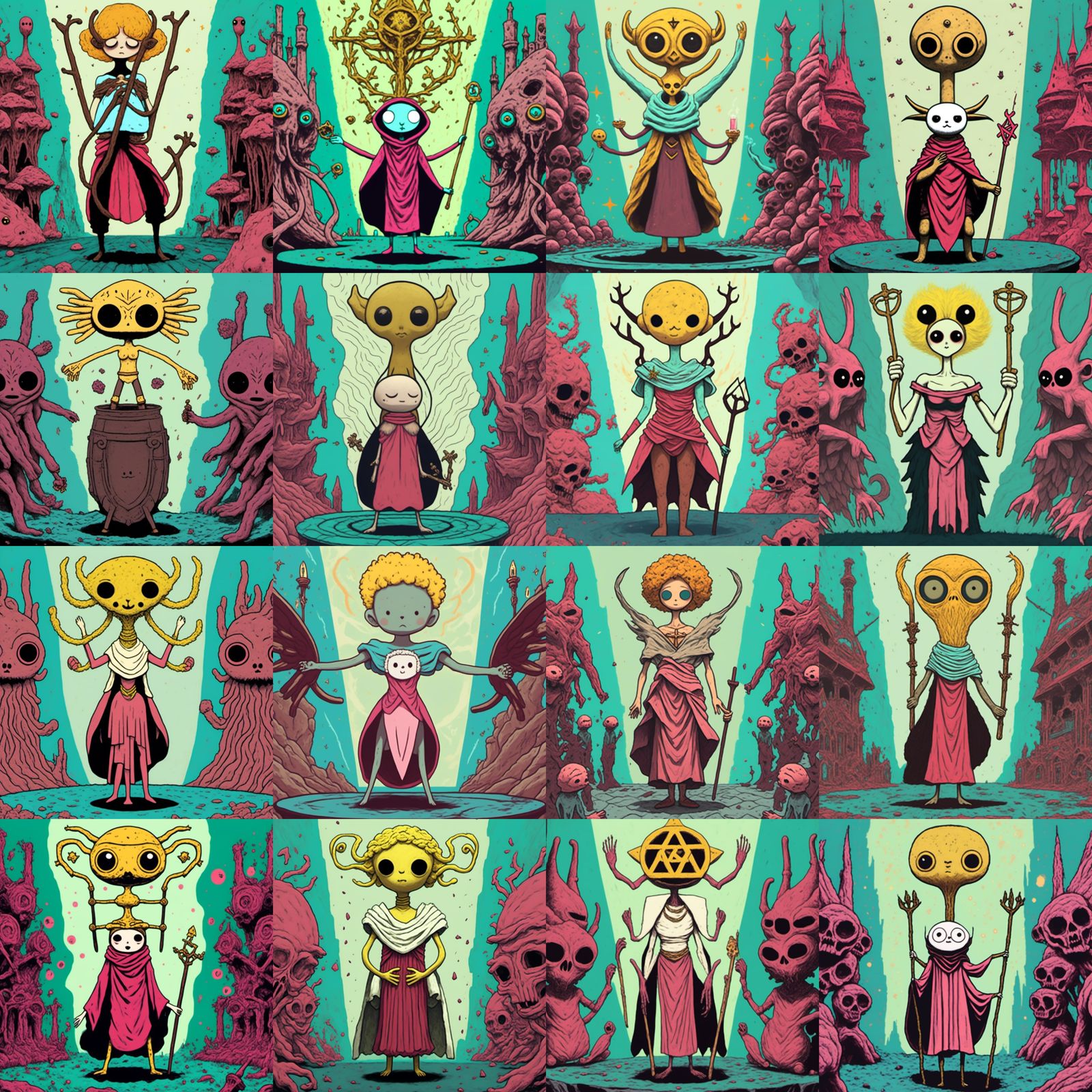 Four-Armed Figure with Occult Sleeves